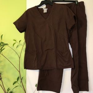 SB Scrubs brown scrub set M